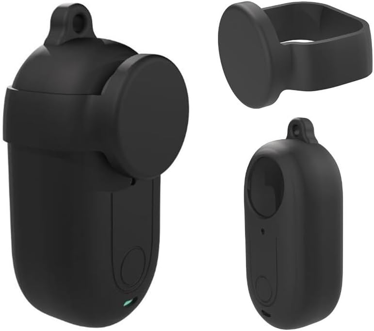 Coyktonty - Funda de silicona 2 en 1 + cubierta de lente para Insta360 GO 3, funda protectora de silicona (negro)