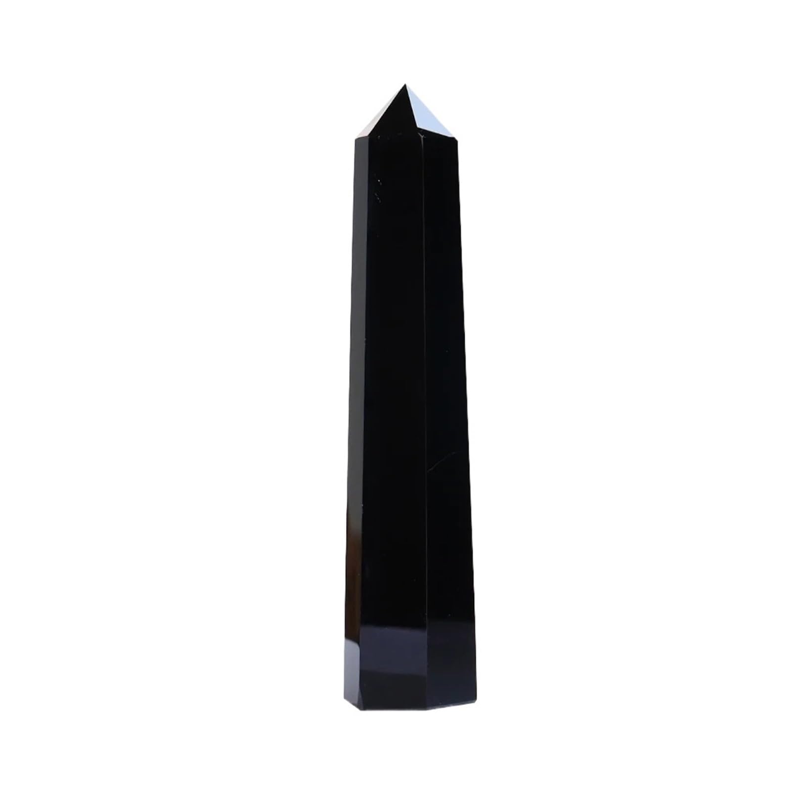 AUOQKQUT Beautiful 1PC Crystal Obsidian Column Crystal Point Quartz Stone Obelisk Wand Home Decor DIY Gift