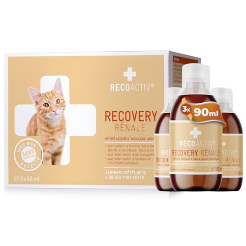RECOACTIV Recovery Renal pour Chats, 3 x 90 ML, Aliment diététique Complet à Haute teneur en...