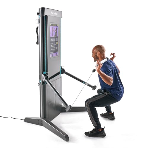 Image of Echelon Strength Pro Commercial Grade Smart Wall-Mounted Trainer with 24 inch HD Touchscreen, 132 lb Digital Resistance Per Arm, Guided Workouts, WiFi Enabled