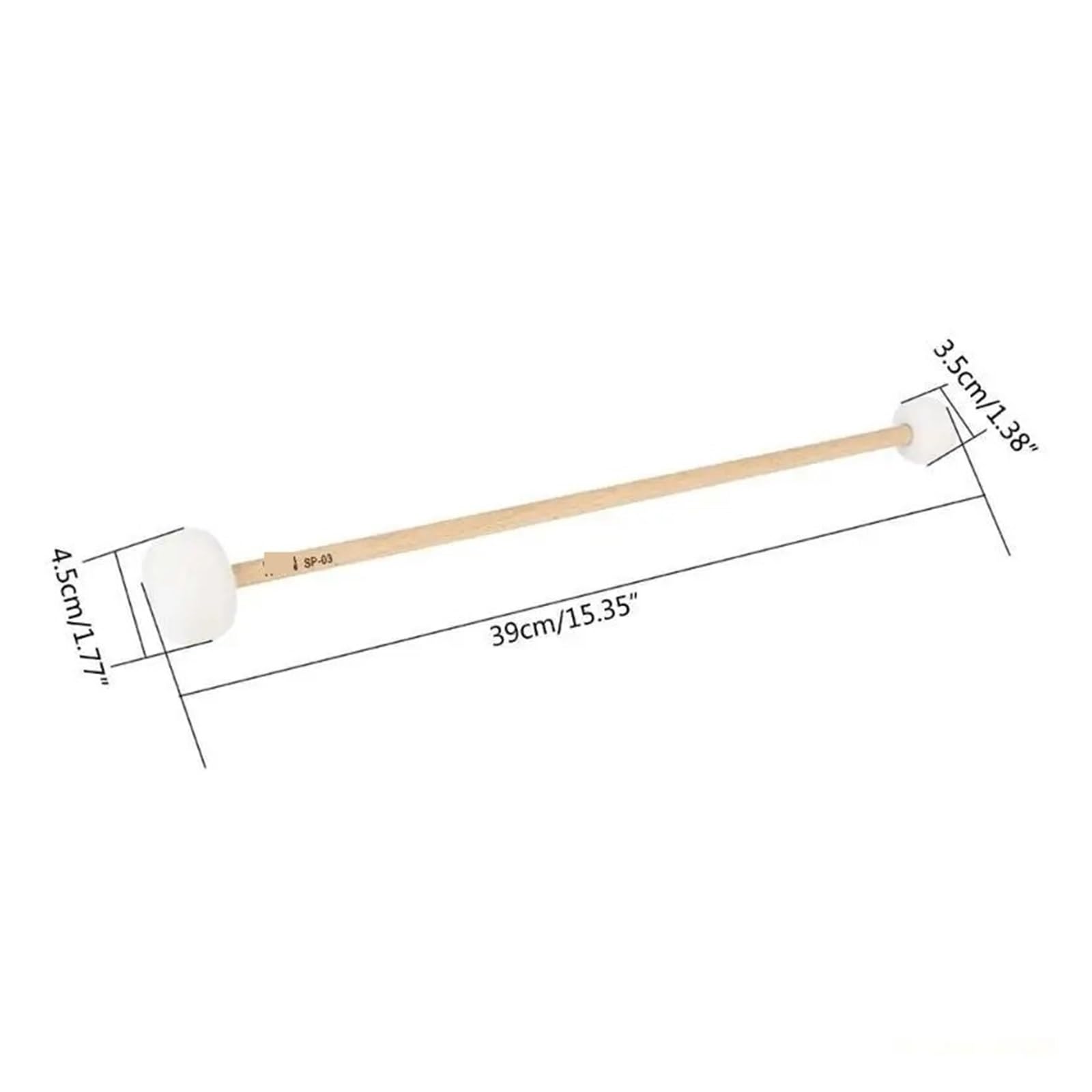 Marimba Mallets Mazos de Marimba doble cabeza, accesorio instrumento percusión con fieltro