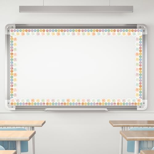 Bordure de tableau roulée Happy Face durable pour encadrement de tableau noir - 4