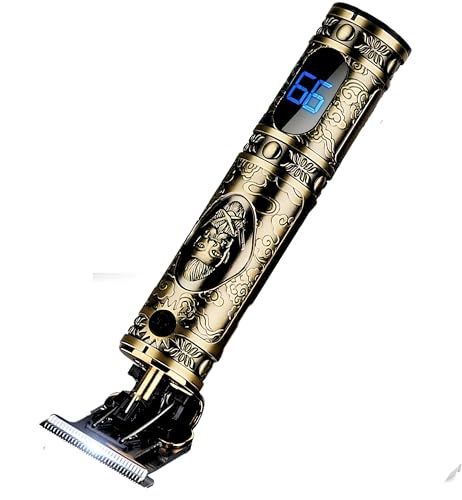 Image of LA' FORTE Heavy Duty Rechargeable Hair Trimmer Clipper for Unisex (Golden With Display)