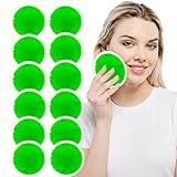 12 Pack Small Ice Packs for Injuries Reusable,Hot & Cold Gel Soft Ice Packs for Face,Eyes,Neck,Teeth,Foot,Headache,Allergies,Shoulder Pain Relief,Warm&Cold Compress for Boo Boos,Students(12Green