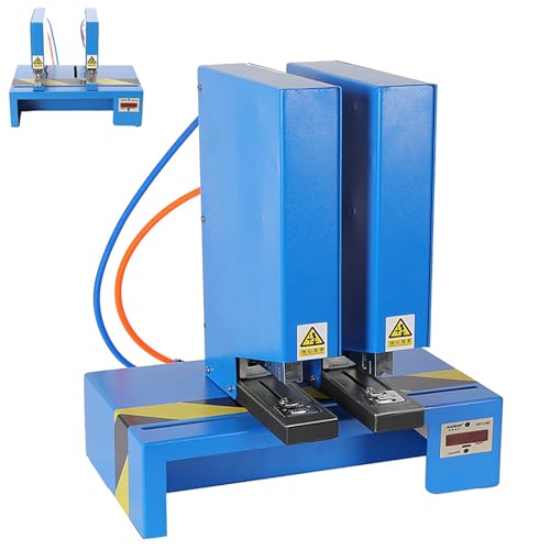 Elektryczny zszywacz siodłowy, podwójne głowice pneumatyczne z regulowanym odstępem, automatyczna bindownica do drukowania opakowań