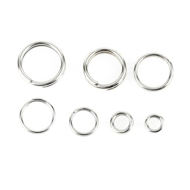 Heavy Duty Stainless Steel Split Rings - Lure/Sea/General Fishing 4-10 mm (100, 10mm)