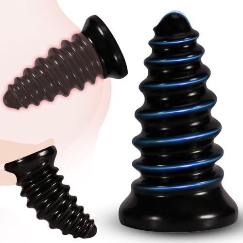 BDSMLOVE groß Analplug,riesen Faden Buttplug Analdildo XXL Analspielzeuge Fisting Sexspielzeug Analdehner erotisches Sex Spielzeug ab 18 für Paare Frauen Männer extrem (Schwarz, Φ 5,5 cm)