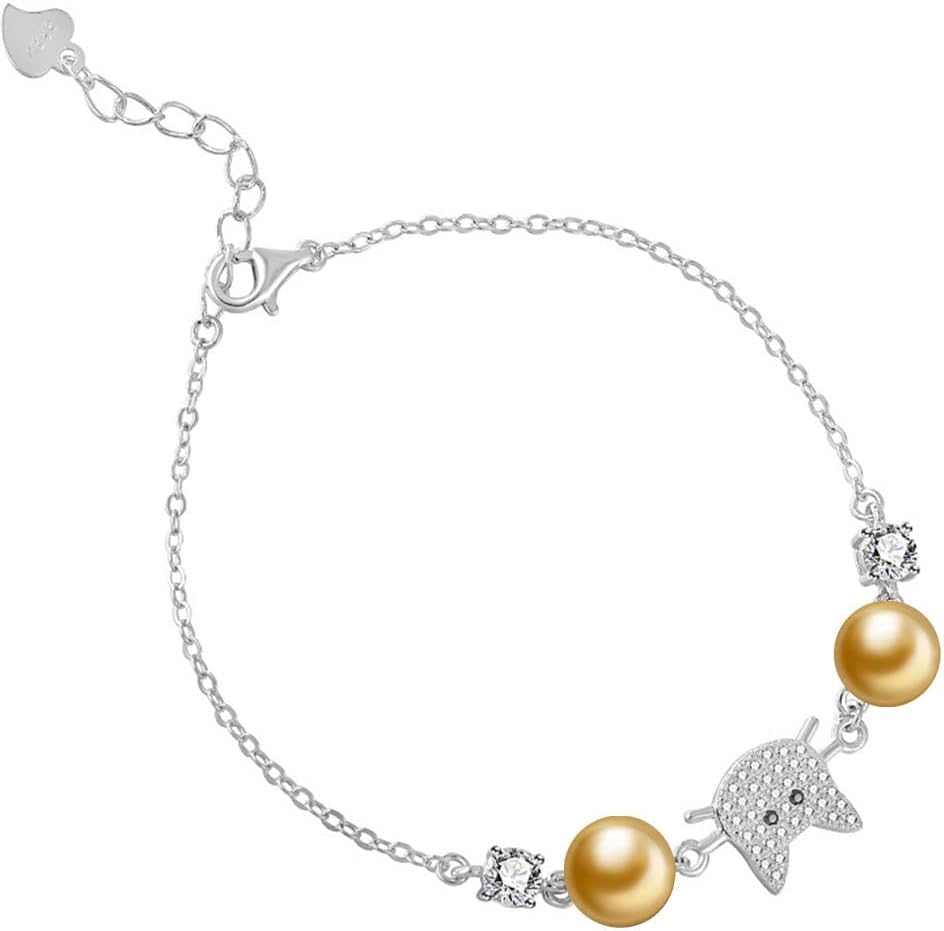 Wife Jewelry Gifts - Genuine South Sea Golden Pearl Jewelry Bracelet for Women, Birthday Jewelry for Girlfriend, Valentine's Day for Wife, Mother's Day for Mom Grandma, Gifts for Her NO33676