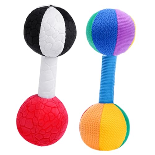 Haltère pour garçon fille Mikinona : lot de 2 jouets d'éveil portables pour les petits