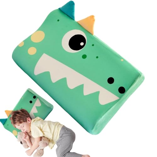 Qiwieod Linda almohada para niños pequeños, almohada para dormir para niños | Cojín lindo de rebote lento para cuna | Esponja para niñas, cojín protector de cuello, diseño de animales