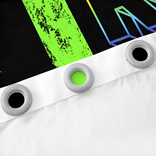 American Flag Window Curtains,Rainbow Stripes Window Treatments Pride Theme Soft Black Watercolor Window Drapes For Kids Teens Adults Room Decor Grommet Top 2 Panel Set Bedroom Curtains,42X90 Inch #TOP4