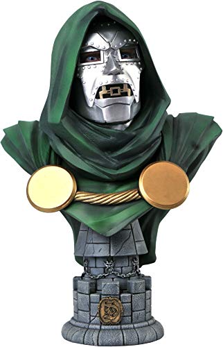 Figuras Diamond Select Legends 3D – Marvel – Dr Doom 1/2 Bust 28 cm, Multicolor