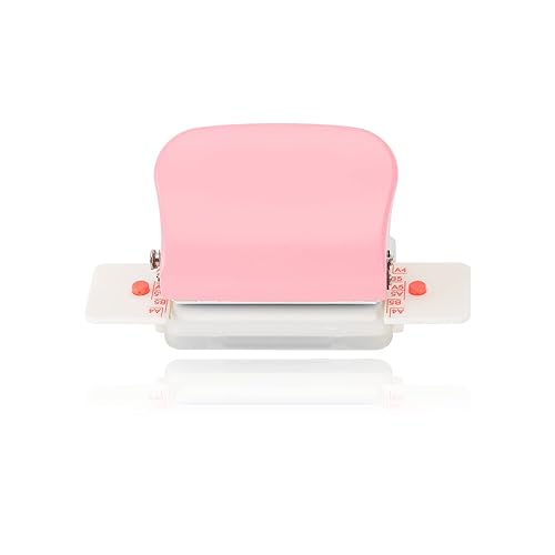 H9 Perforadora de agujeros A5, agujeros A4/30, agujeros A5/20, agujeros B5/26, capacidad de 5 hojas con líneas de escala, perforadora manual de