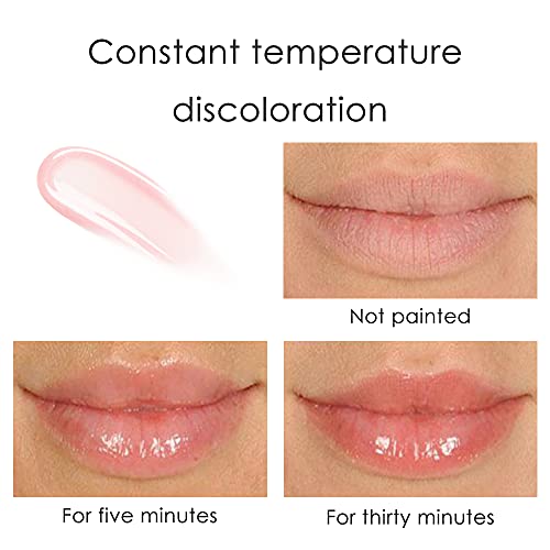 BINGBRUSH 2 Peças De Brilho Labial Que Muda De Cor, Óleo Labial Matizado, Batom Rosa Mágico, Batom C