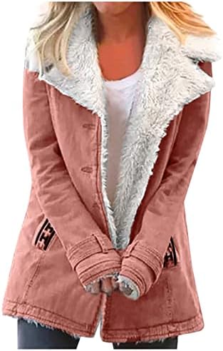 ZEFOTIM Winter Coats For Women,2023 Winter Plus Size Fleece Jacket Loose Soft Outdoor Sherpa Lined Thick Coat Outwear with Pockets Women's Faux Leather Jackets Coats Heated Coat For Women PKXL