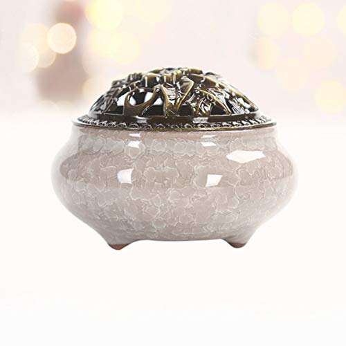 Suporte de incenso de cerâmica Vosarea para queimador de cone, suporte de incenso com tigela apanhad