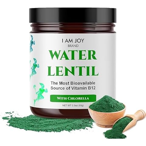 I Am Joy co. Water Lentil Protein Powder | Best Source of B12 Vitamin | aka Duckweed | with Organic Chlorella | Sugar Free | Rapid Energy Booster | Sustainably Farmed | 100% Recyclable 10oz Jar Cover