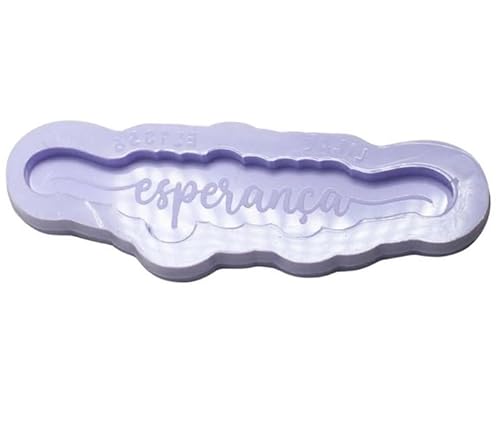 Molde de Silicone para Resina, Palavra Esperança, 2 cm
