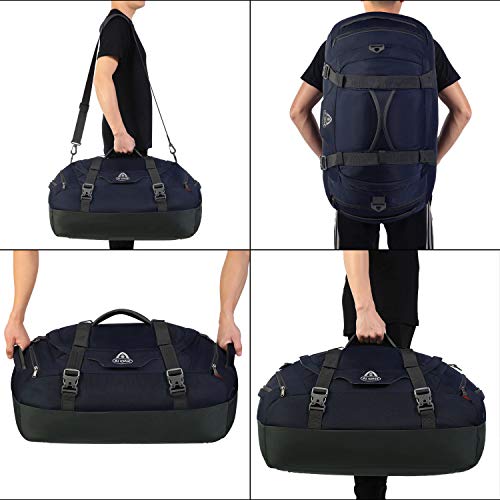 AIONE Travel Duffel Bag,Water-Resistant Gym Sports Backpack 4-Way Large Weekender Bag Unisex Overnight Tote Carry-on Luggage with Shoe Compartment42L/55L/65L