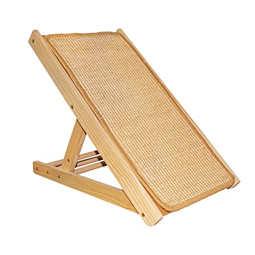 Katzenrampe Hunderampe Rampe für Hunde und Katzen Katzen Kratzbrett Klapprampe DREI Verschiedene Höhen Verstellbare Haustierrampe rutschfeste Teppichoberfläche Tragkraft 45 kg Cover