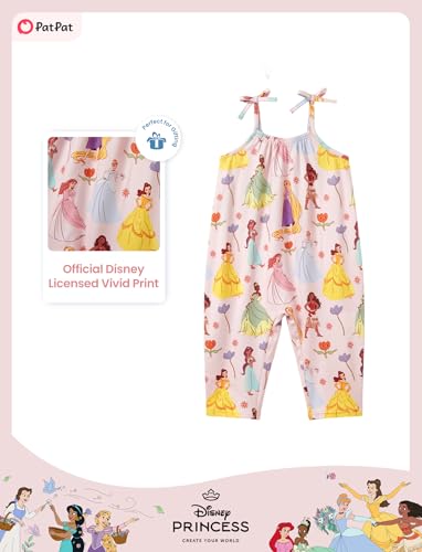 Image of Disney Frozen Elsa Princess Minnie Stitch Marie Girls Romper with Bow Tie Strap and Headband Cute Jumpsuit for Baby & Toddler