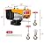 440LBS Electric Hoist with Remote Control - Ideal for Lifting in Garages, Balconies, and Construction Sites. Automatic Lift Electric Winch with Cable Cranes for Heavy Duty Lifting