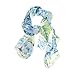 ALAZA Fashion Scarves Women Hydrangea Blue Flowers Shawl Wrap Oblong Chiffon Scarf for Outdoor