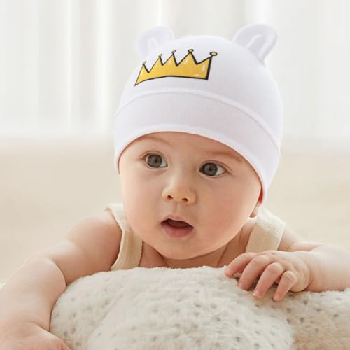 Baby Hospital Hat Comfortable Stretchy Newborns Fetal Caps Lovely Cartoon Brimless Bonnet for Boys Girls 0 to 3 Month2