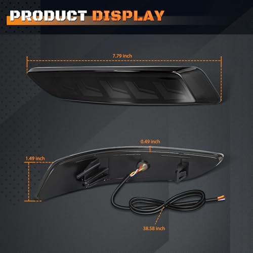 FICOLPO Rear Bumper Reflector Lights For Axio - 2Pcs LED Rear Tail Lights Fit for Toyota Corolla Axio 2015-2018, Lexus LS460 2013-2017, Lexus LS600hL 2013-2016 Sequential Turn Signal, Smoke, Type 1 by FICOLPO - Used condition - Image 6