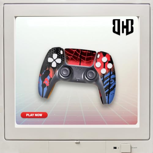 Image of Web Slingeer Custom PS-5 Controller Wireless compatible with Play-Station 5 Console by BCB Controllers | Proudly Customized in USA with Permanent HYDRO-DIP Printing (NOT JUST A SKIN)