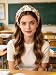 NVENF Teacher Headband for Women Teacher Accessories Crystal Pearl Knotted Hairband Back To School Outfits Teacher Appreciation Gifts (Style D)