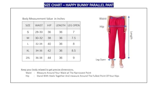 Image of Happy Bunny Parallel Pants - Modern Cotton Trousers - Smart Ankle Length - Work | Office | Home | Regular Fit Wear