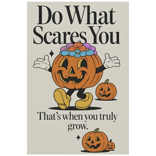 SuccessHunters Halloween Motivational Wall Art, Skeleton Inspirational Poster, Gothic Spooky