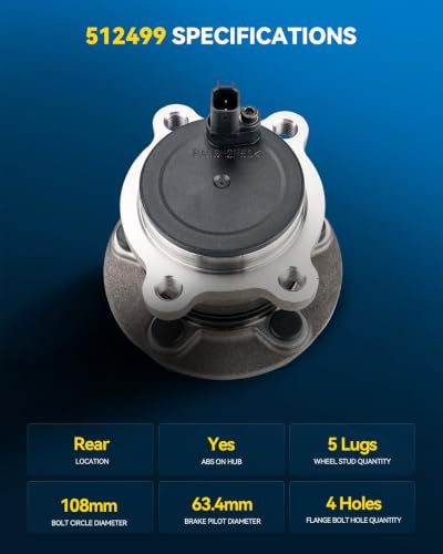 Image of PHILTOP 512499 2 x Rear Wheel Bearing Hub Assembly for Ford Escape, C-Max