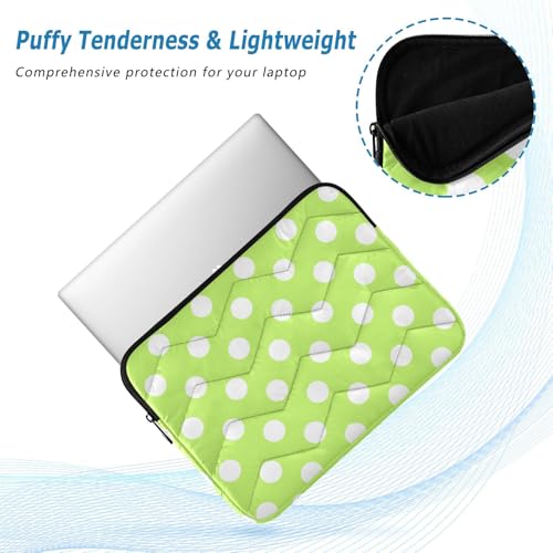 Funda para Laptop 13-14 Pulgadas Diseño Lunares Verde Lima miniatura 5
