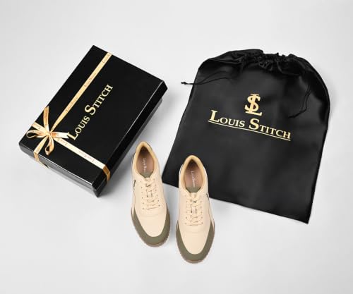 Image of LOUIS STITCH Men's Casual Lightweight Lace-Up Sneakers for Men| Cushioned Comfort | TPR Sole | Lightweight & Comfortable Casual Lace-Up Shoes | LSP-SNK-AVI-Low Top Sneakers