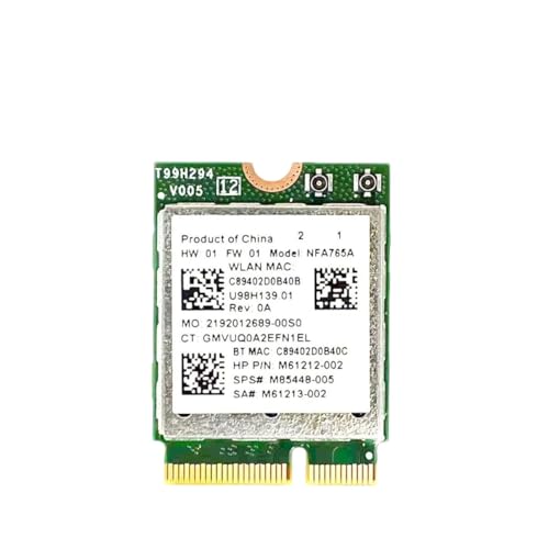 Wircard QCNFA765 Wf 6E 802.11ax 2.4G/5G/6G SPS# M62160-005 2400M BT5.2 for Laptop New 2025 Arrival High Reliable Electronic Component, Precision, Stable Performance
