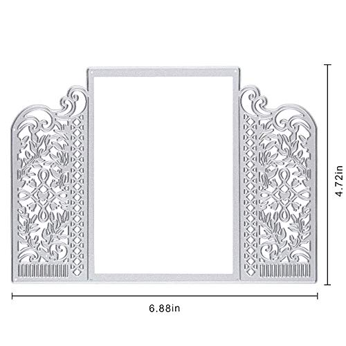 3D Card Shape Metal Cutting Dies, Invitation Card Background Dies Note Embossing Stencils For Diy Scrapbooking Photo Album Decorative Diy Paper Cards Making Gift, Classic Style Metallic Die Cut #TOP1