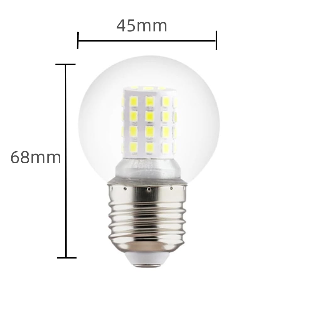 12 Szt G45 E27 9W 220V LED Żarówka Przezroczysta Żarówka Oświetlenie Domowe Reflektor Dekoracyjny Lampa Stołowa Światło Do Salonu,Warm white