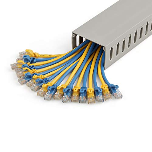 Startech.com Open Slot Cable Management Raceway With Cover, 3"(75Mm) W X 2"(50Mm) H - 6.5Ft(2M) Length - 1/4"(8Mm) Slots, Pvc Network Cable Hider/Wall Wire Duct, Max 180 Cables, Ul Listed (Cbmwd7550) #TOP4