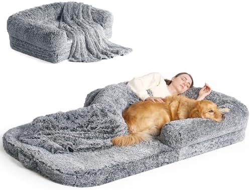 EHEYCIGA Foldable Human Dog Bed, 72