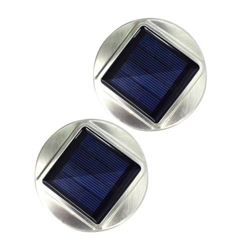 KOMBIUDA 2 Piezas Tapa de Repuesto para Luz Solar Resistente al Clima Cubierta Metálica para Luces de Jardín y Patio Panel Solar y Ecológico para Exteriores