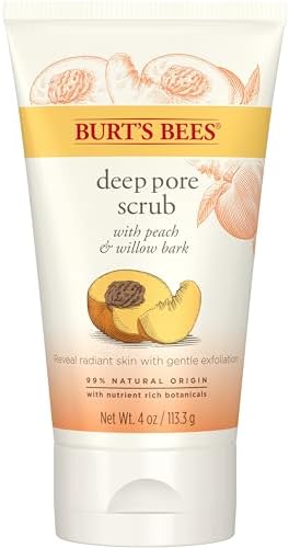 Burt's Bees Deep Pore Scrub Peach & Willowbark 4 oz