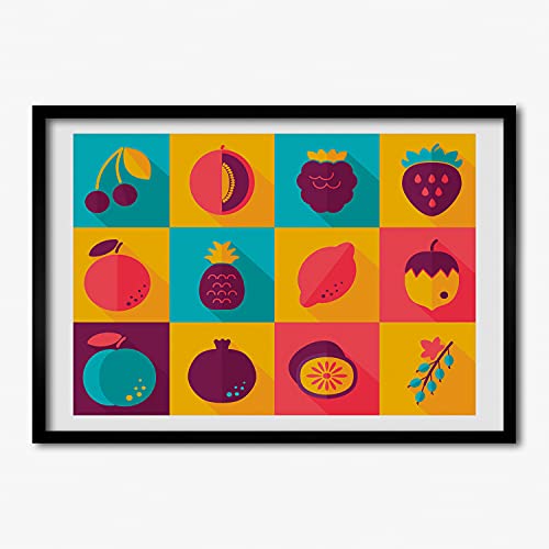 Cadre MDF Photo 70x50 cm Tulup Tableau Peinture Décoratif Moderne Icônes De owoce