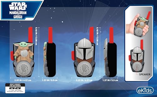 Image of eKids Walkie Talkies for Kids, Static Free Indoor and Outdoor Toys for Kids (The Mandalorian)