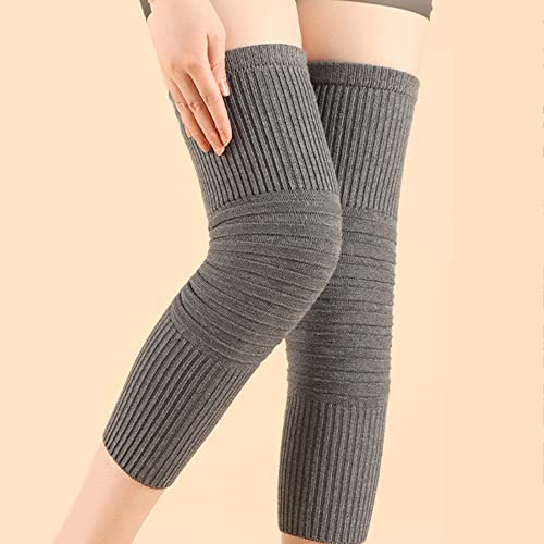 Image of Cashmere Wool Knee Brace Pads Unisex Winter Warm Thermal Knee Warmers Sleeve Soft Leg Warmers