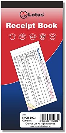 Triplicate Receipt Book NCR, 70 x 145mm, Money Rent Receipt Book ...