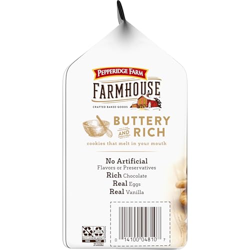 Image of Pepperidge Farm Farmhouse Thin and Crispy Milk Chocolate Chip Cookies, 6.9 OZ Bag, 14 Count (Pack of 2)