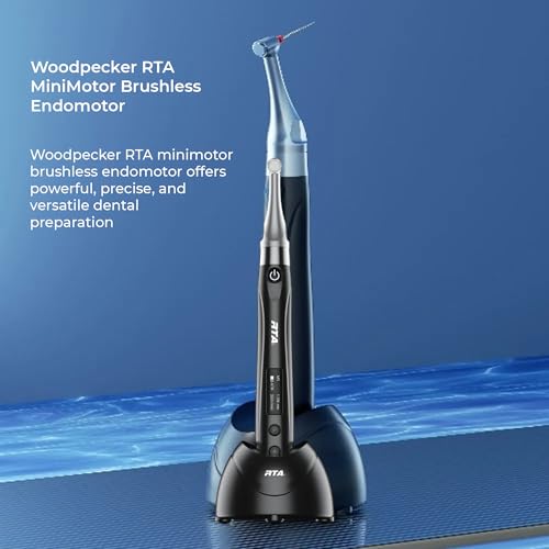 Image of Woodpecker RTA MiniMotor Brushless Endomotor | 20-400 Adjustable Reciprocation | 6:1 Contra-Angle | Wireless Cordless Design