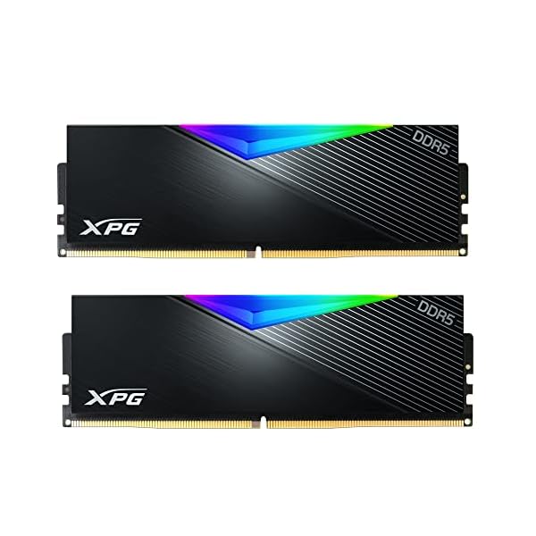 XPG Lancer DDR5 RGB 6000MHz 32GB (2x16GB) CL40-40-40 UDIMM - Memoria RAM de Escritorio (288 Pines (AX5U6000C4016G-DCLARBK), Negro